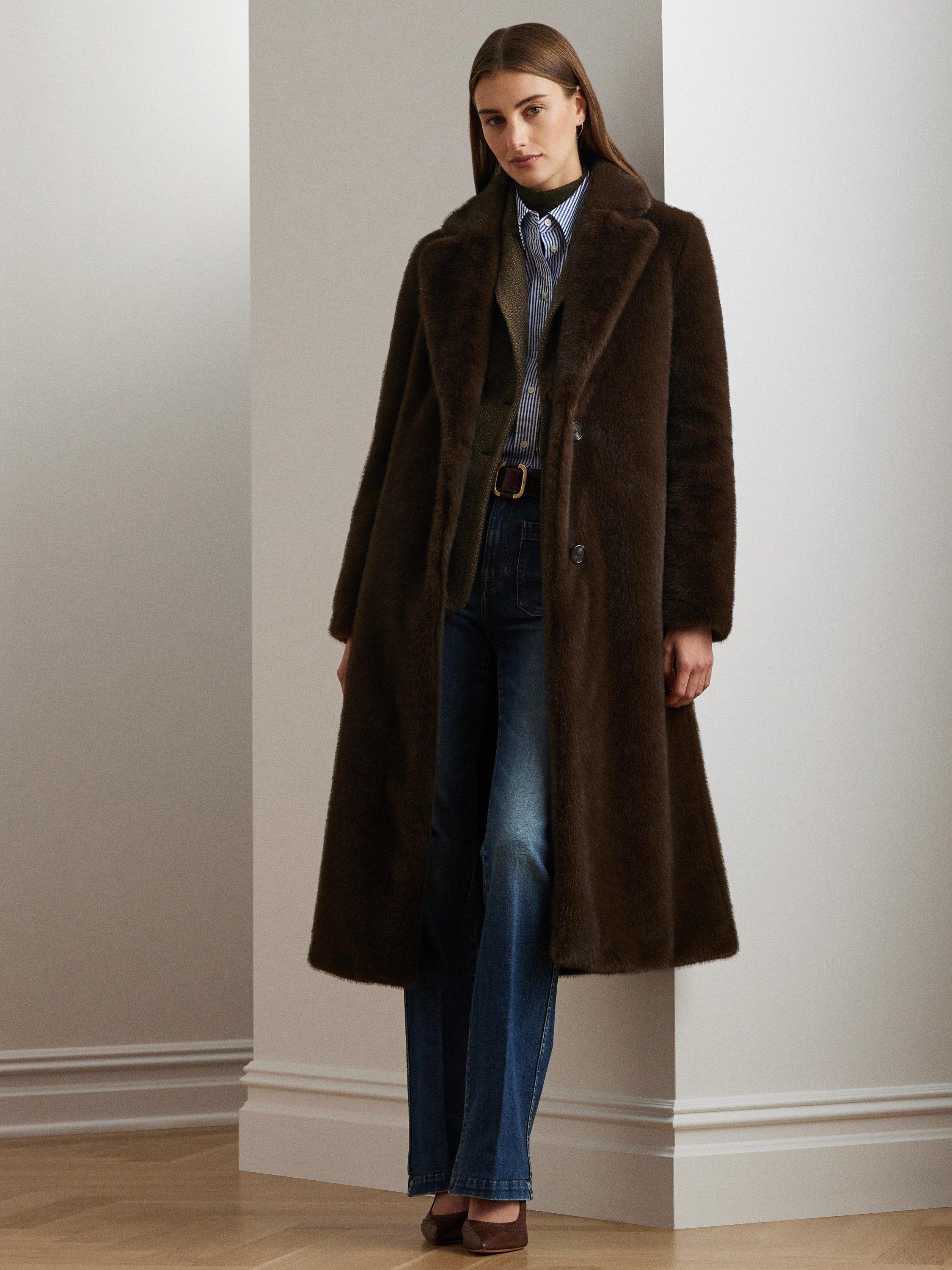 Ralph lauren faux fur coat hot sale