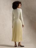 Polo Ralph Lauren Pleat Skirt Wool Rich Dress, Cream