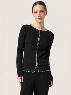 Soaked In Luxury Buranna Cardigan, Black, Black