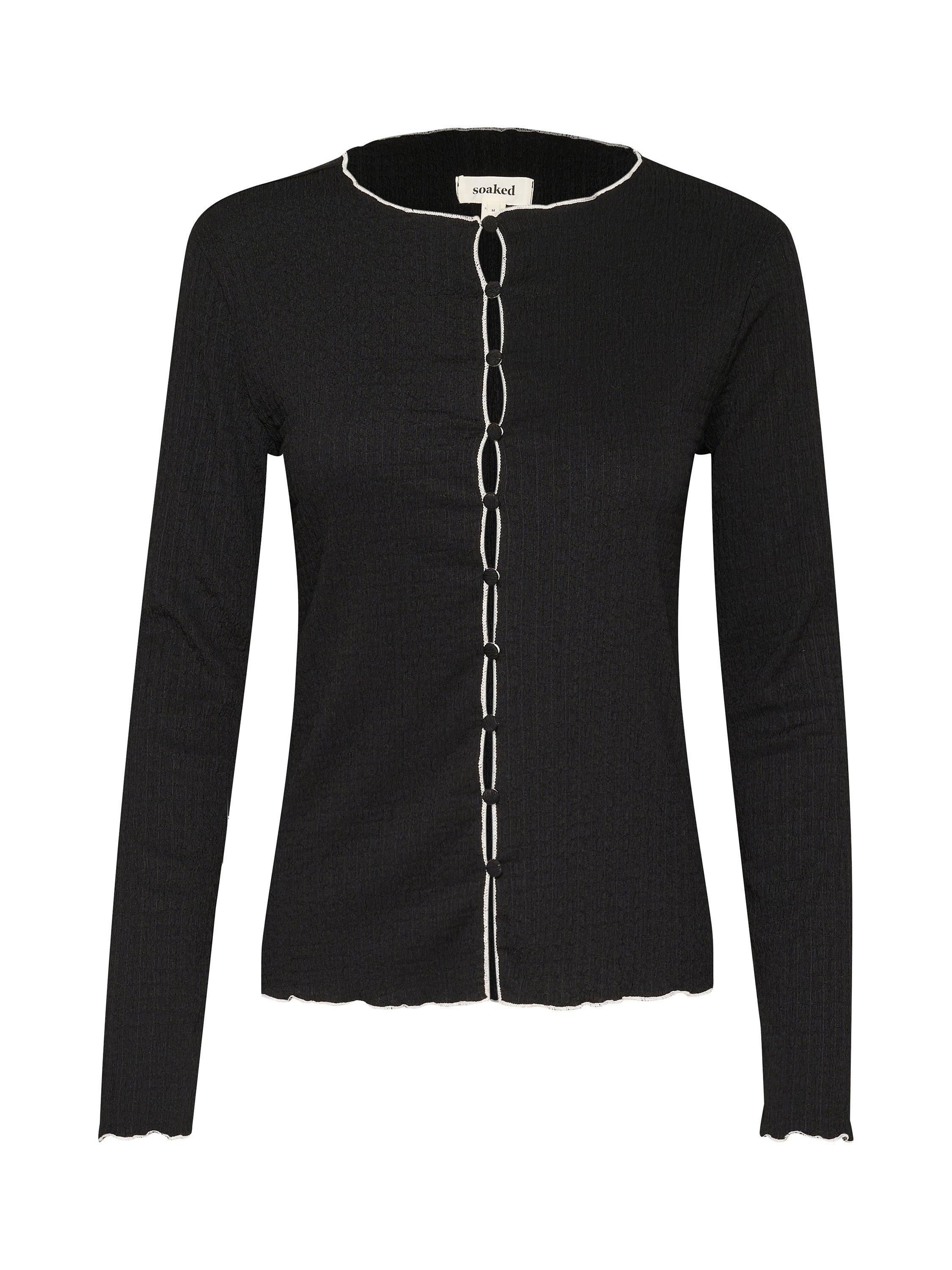Product image 4 of 5, which shows Soaked In Luxury Buranna Cardigan, Black, XS