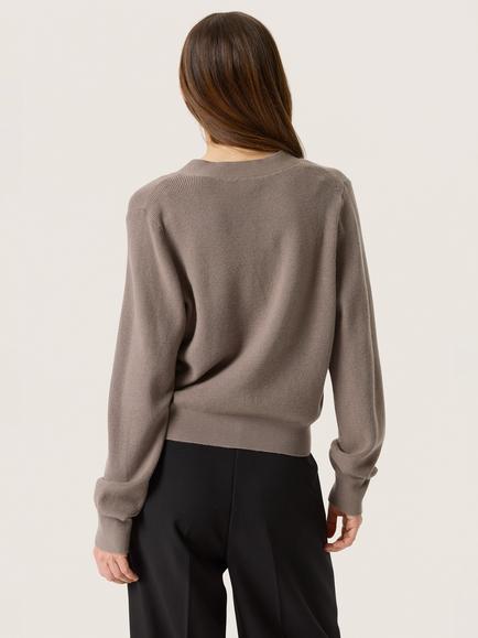 Soaked In Luxury Sina Rib Knit Cardigan, Brindle - view 2, Brindle