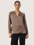 Soaked In Luxury Ioana Long Sleeve Top, Morel