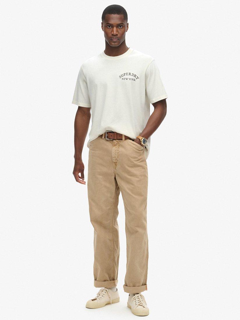 Product image 3 of 6, which shows Superdry Tattoo Back Graphic Loose T-Shirt, Winter White, S