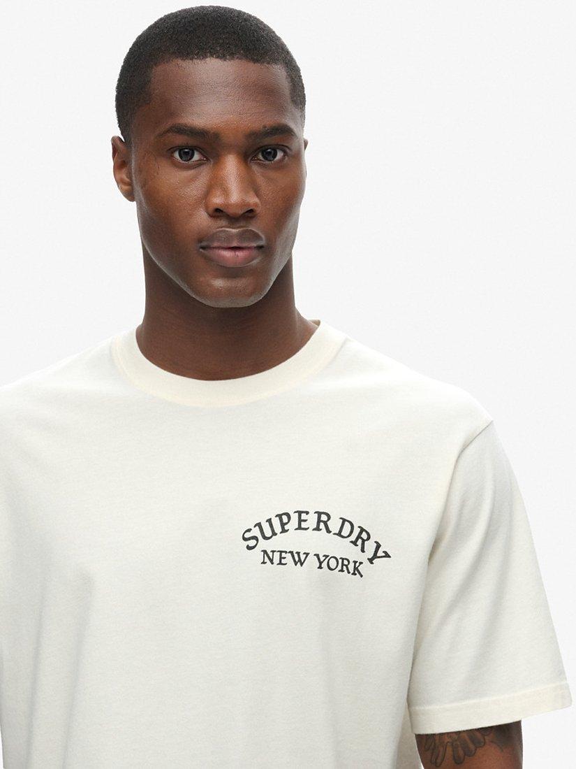 Product image 5 of 6, which shows Superdry Tattoo Back Graphic Loose T-Shirt, Winter White, S
