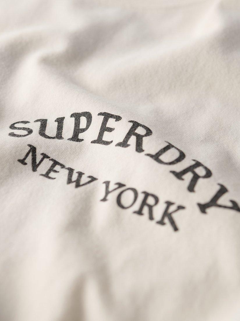 Product image 6 of 6, which shows Superdry Tattoo Back Graphic Loose T-Shirt, Winter White, S