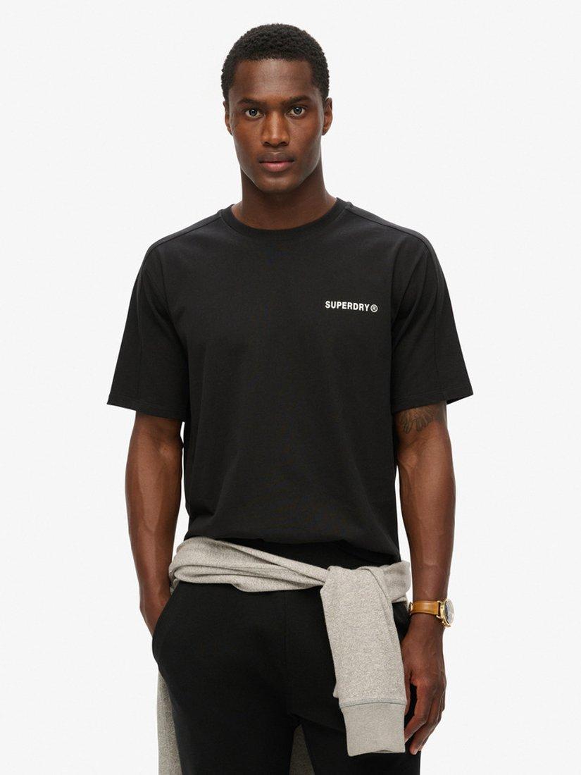 Product image 1 of 5, which shows Superdry Tech Relaxed T-Shirt, Black, S