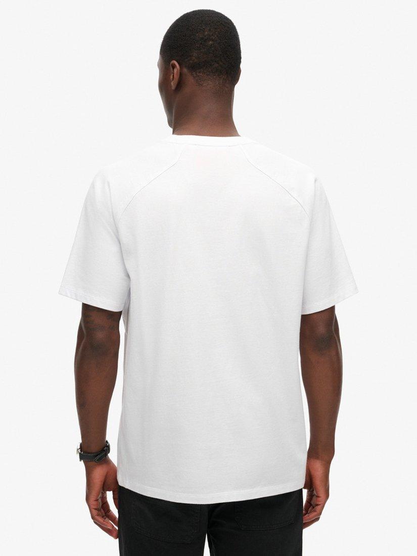 Product image 2 of 5, which shows Superdry Organic Cotton Tech Relaxed T-Shirt, Brilliant White, S