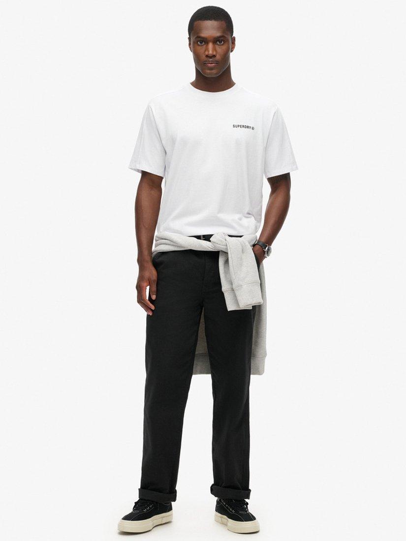 Product image 3 of 5, which shows Superdry Organic Cotton Tech Relaxed T-Shirt, Brilliant White, S