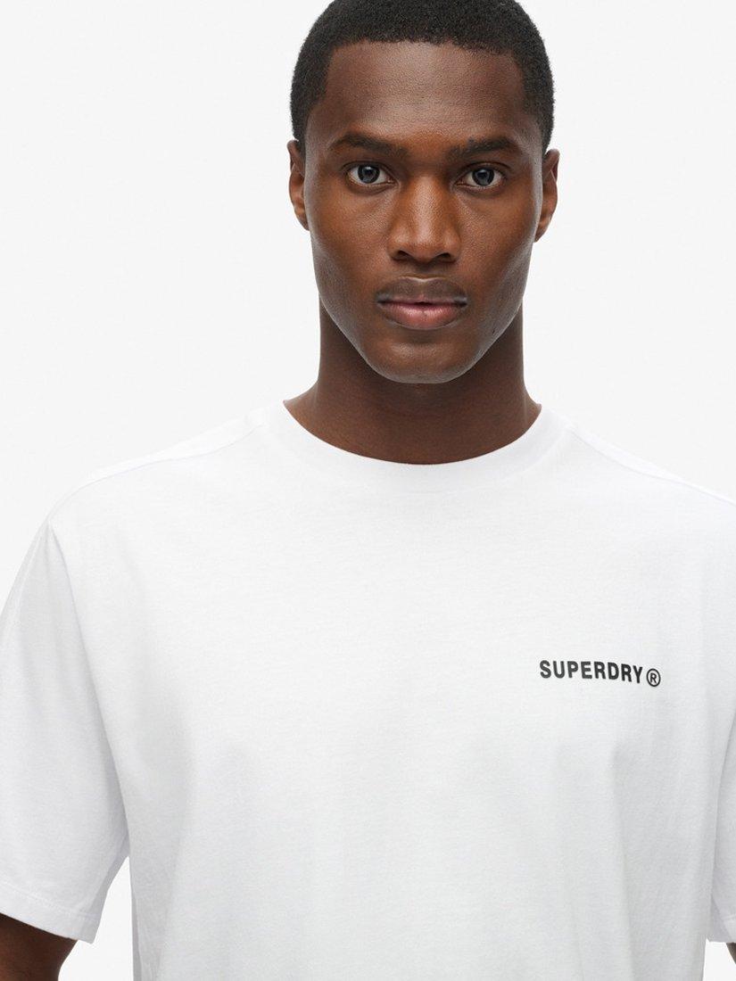 Product image 4 of 5, which shows Superdry Organic Cotton Tech Relaxed T-Shirt, Brilliant White, S