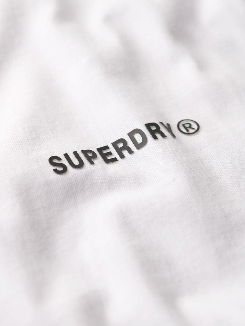 Product image 5 of 5, which shows Superdry Organic Cotton Tech Relaxed T-Shirt, Brilliant White, S