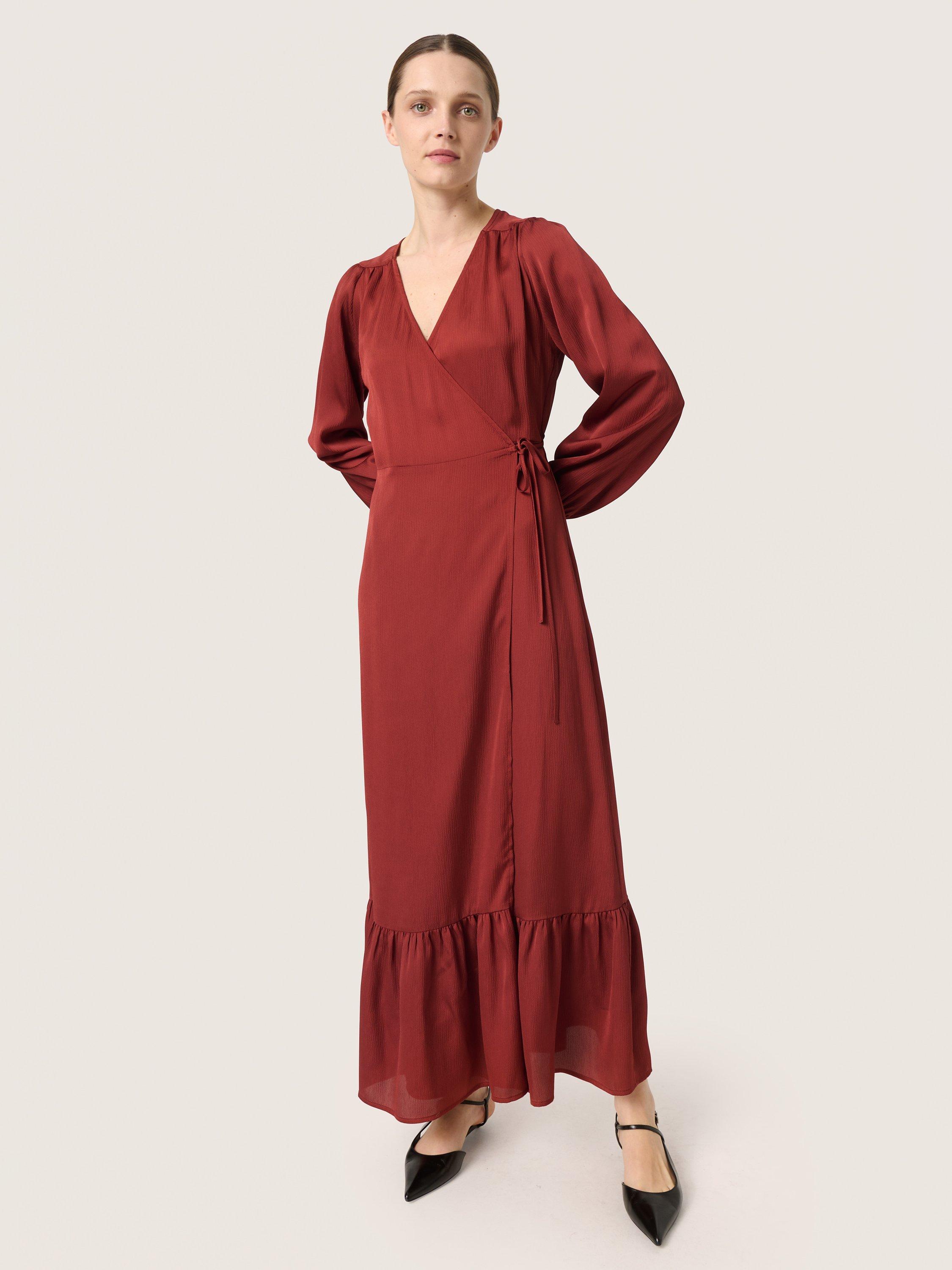Product image 1 of 5, which shows Soaked In Luxury Ioana Maxi Dress, Russet, XS