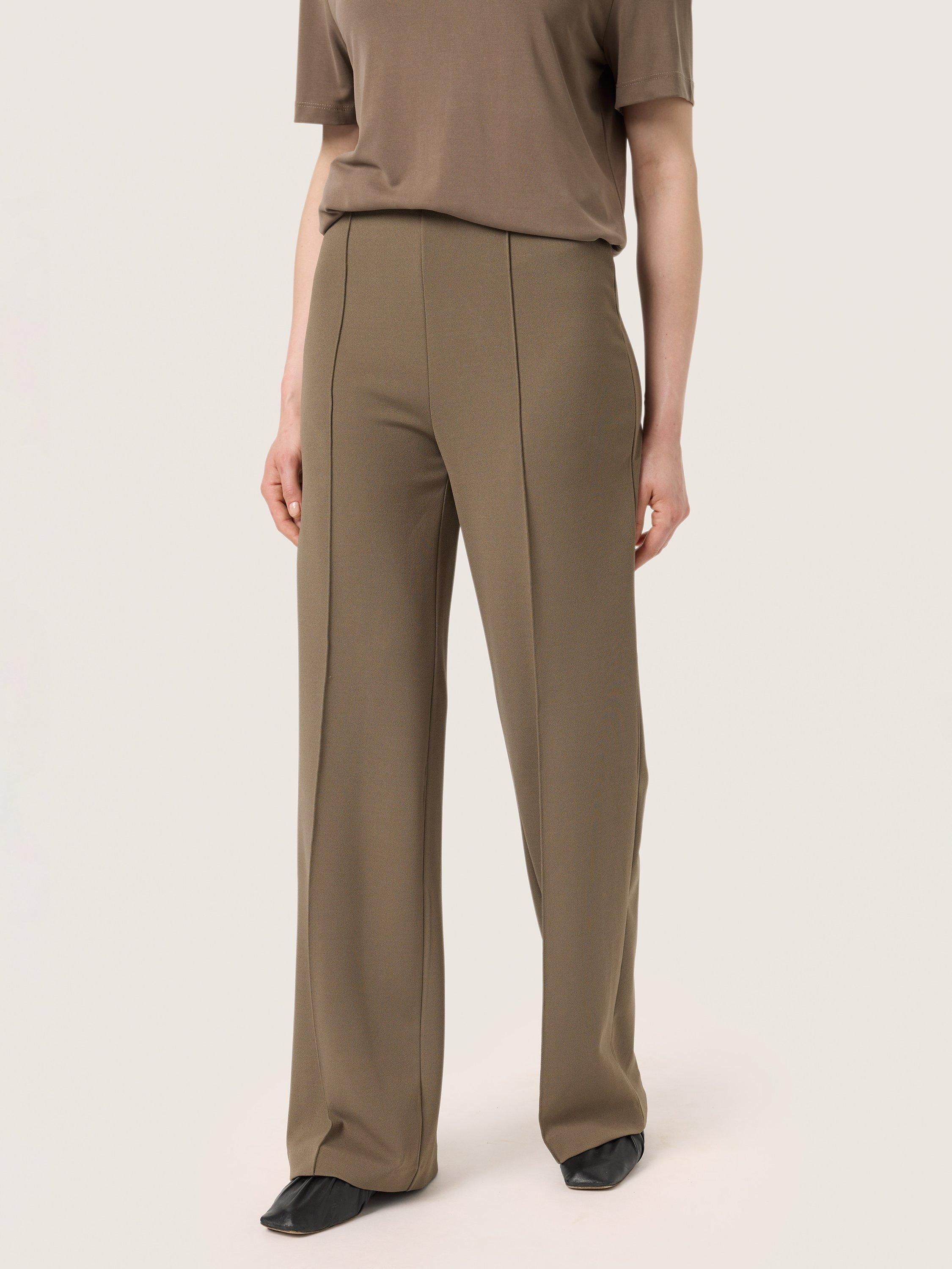 Soaked In Luxury Bea Pleat Trousers, Morel