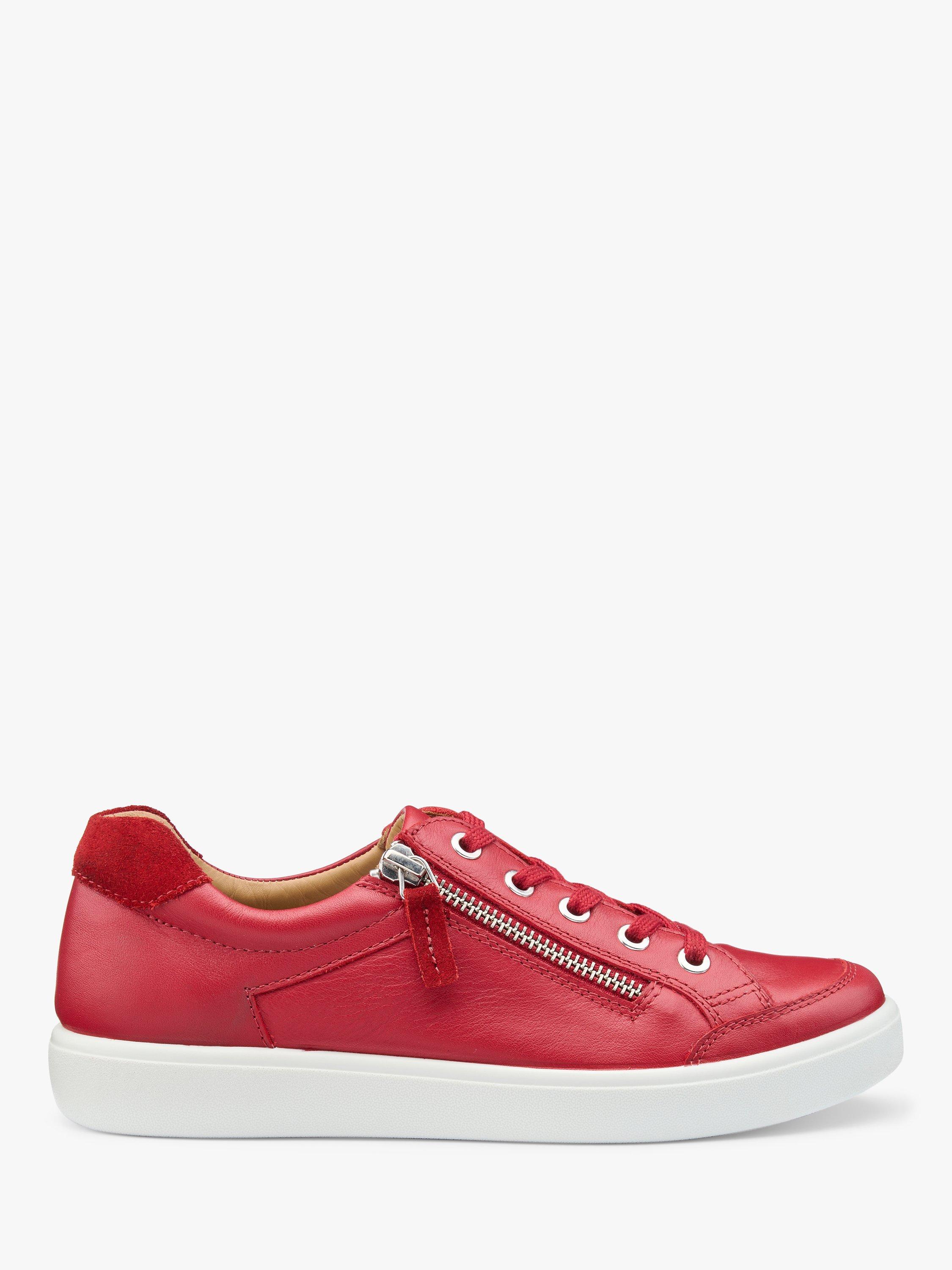 Hotter Chase II Leather Trainers Salsa