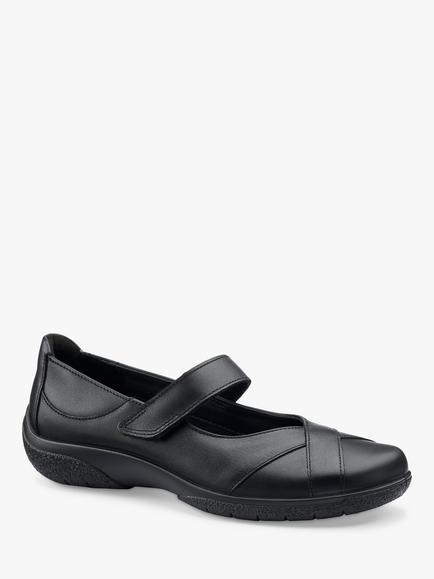 Hotter Hope Wide Fit Leather Pumps, Black - view 2, Black