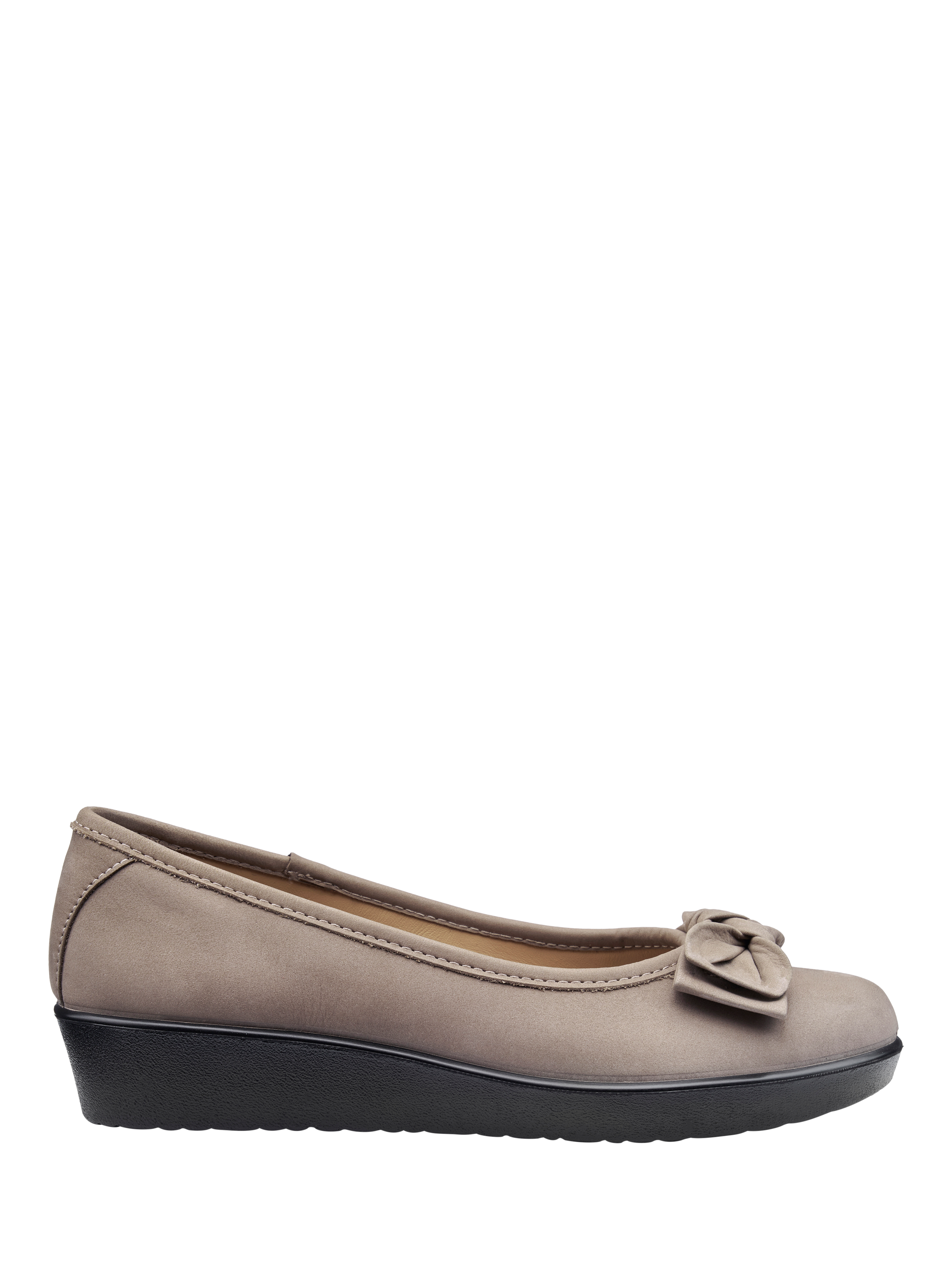 Hotter Jade Nubuck Wedge Pumps, Mink