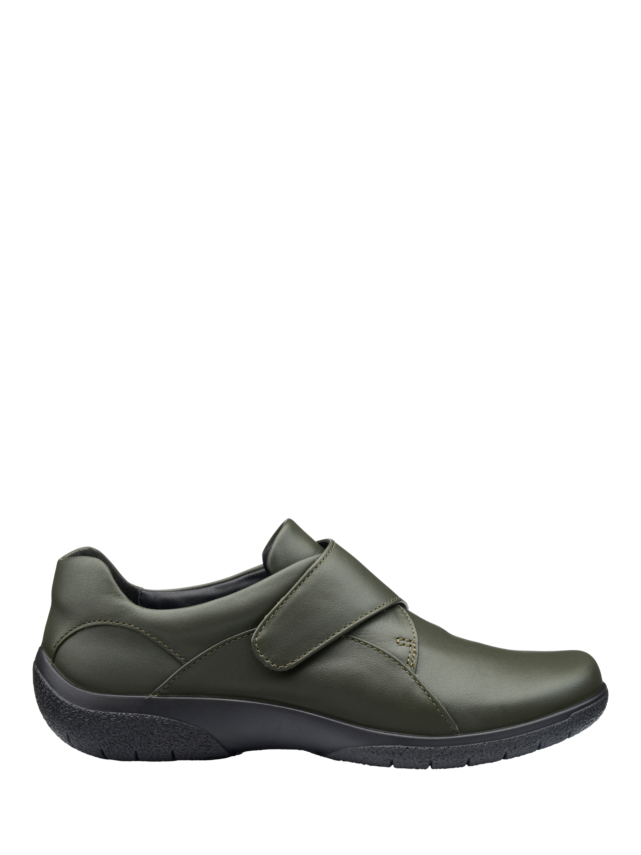 Product image 1 of 5, which shows Hotter Sugar II Leather Casual Shoes, Forest Green, 8S