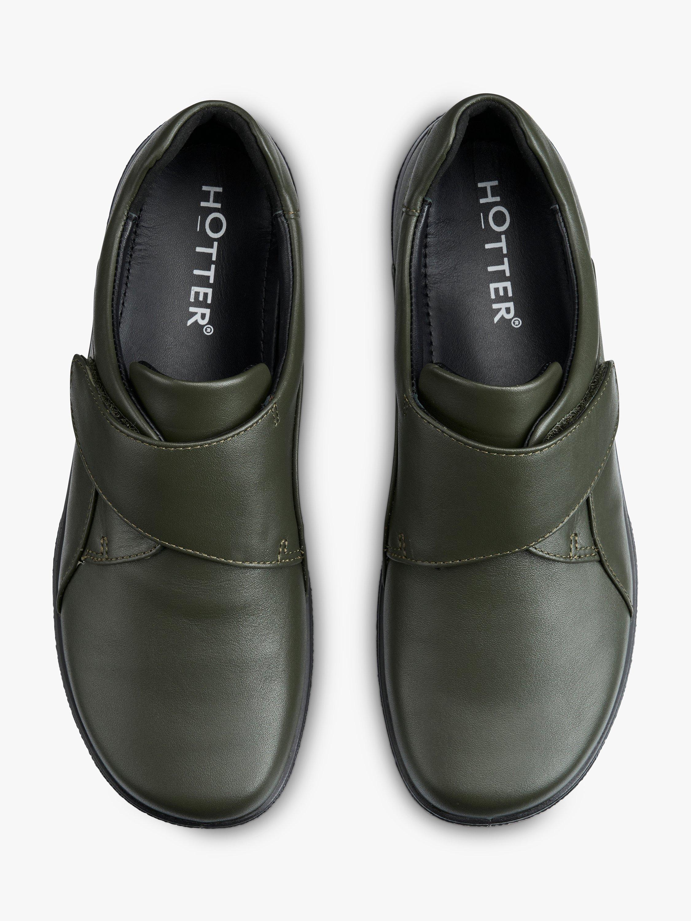 Product image 3 of 5, which shows Hotter Sugar II Leather Casual Shoes, Forest Green, 8S