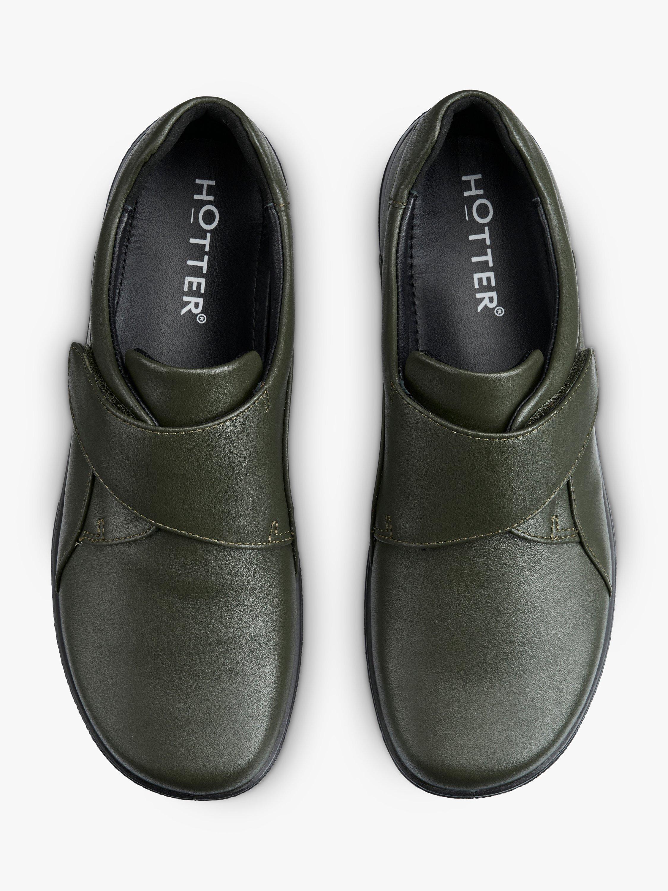 Product image 3 of 5, which shows Hotter Sugar II Wide Fit Leather Casual Shoes, Forest Green, 3.5W