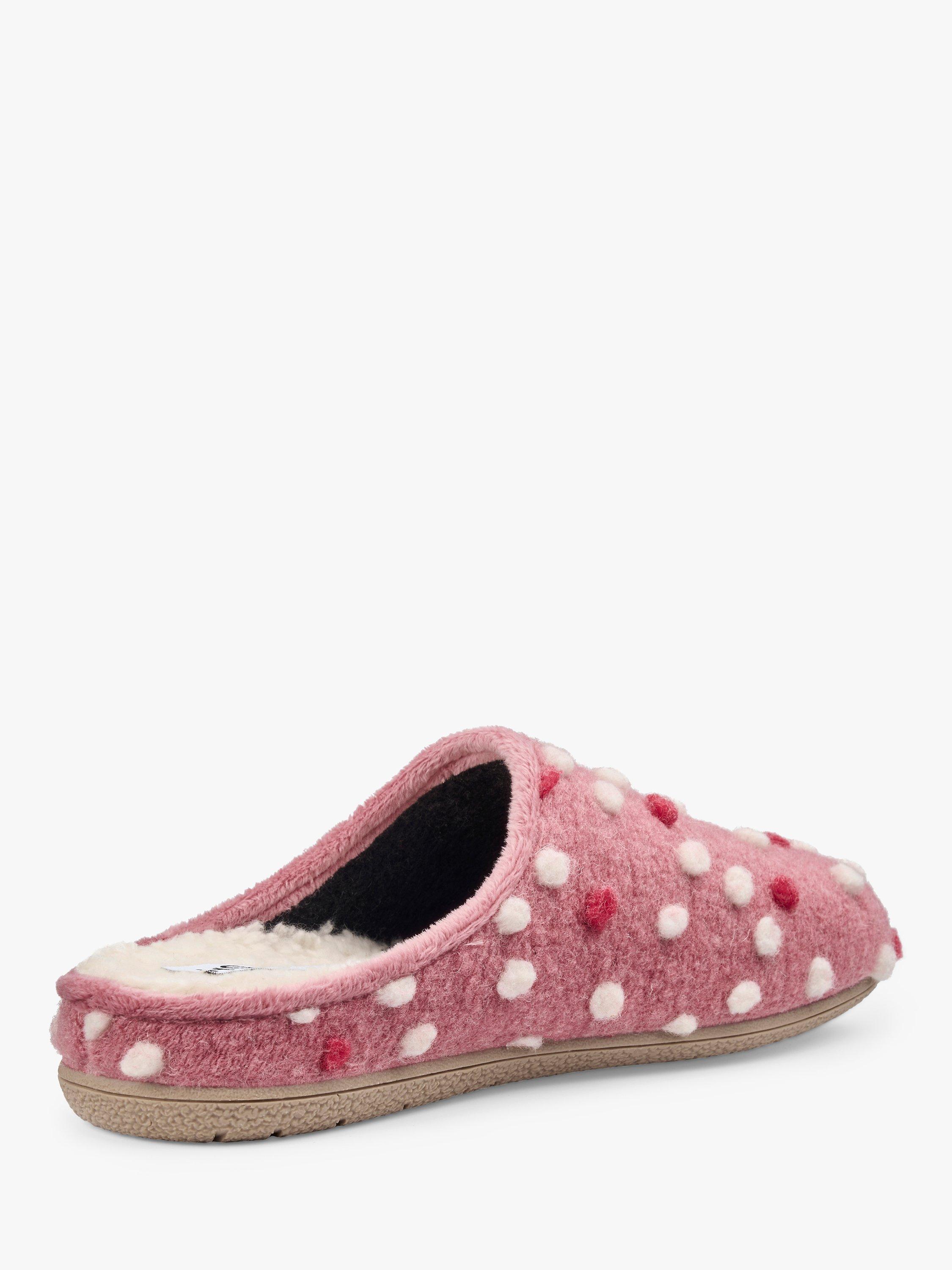 Product image 4 of 5, which shows Hotter Dotty Faux Shearling Slippers, Tea Rose, 3