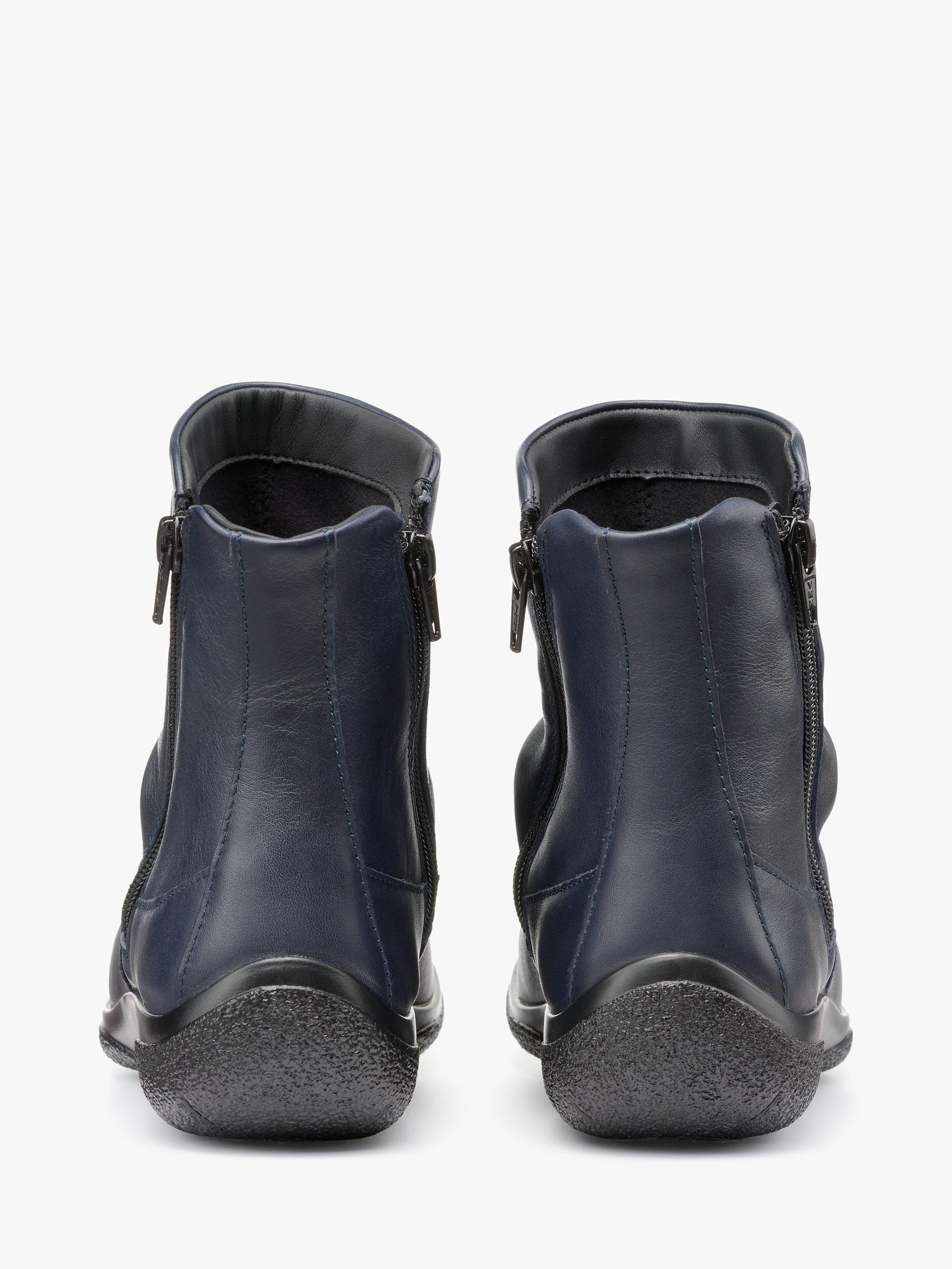 Product image 3 of 4, which shows Hotter Whisper Extra Wide Fit Slouch Ankle Boots, Navy, 4 XW
