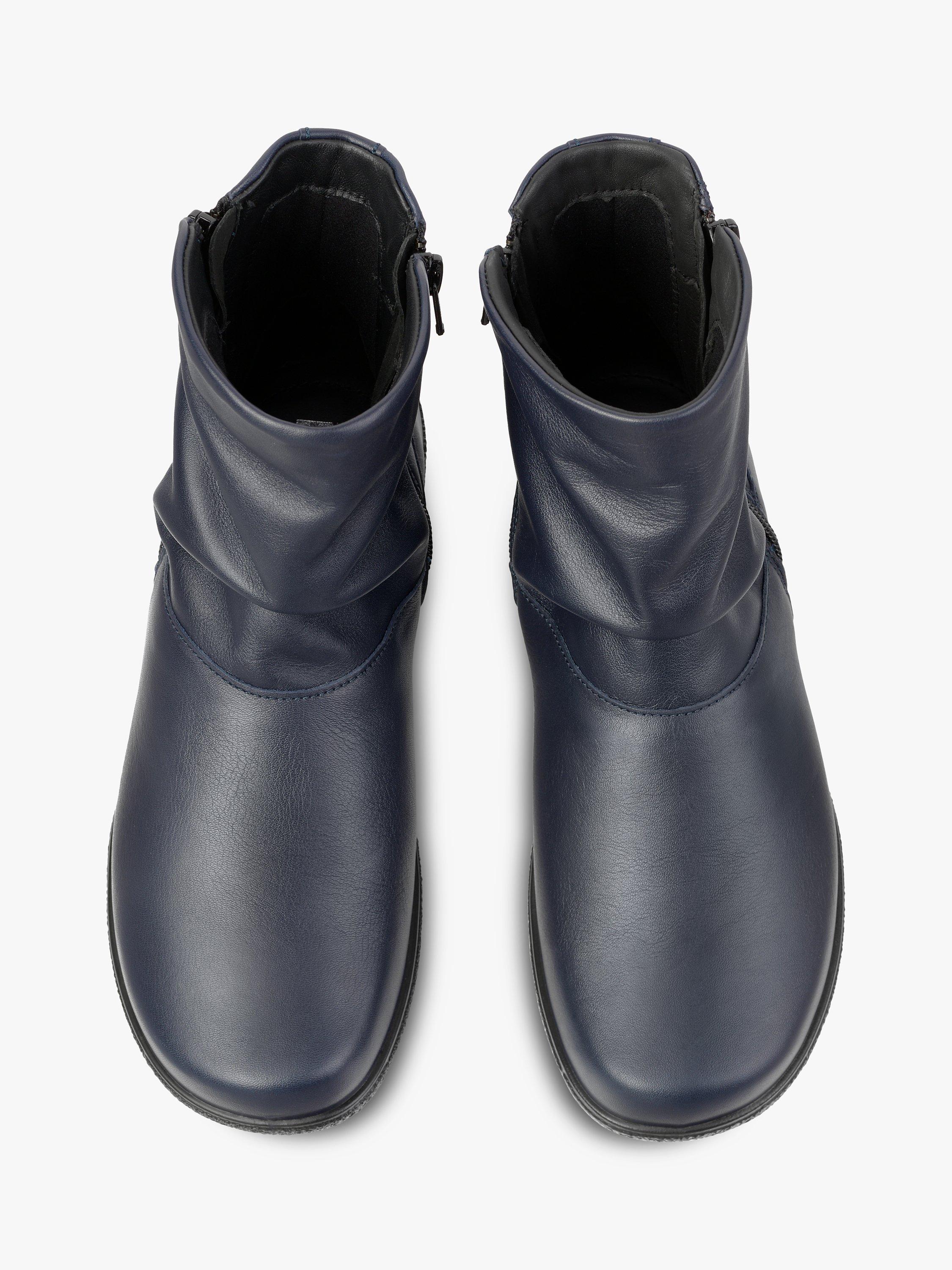 Product image 4 of 4, which shows Hotter Whisper Extra Wide Fit Slouch Ankle Boots, Navy, 4 XW