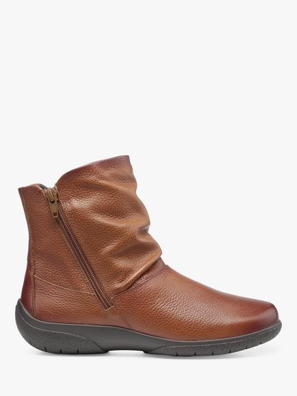 Hotter Whisper Extra Wide Fit Slouch Ankle Boots, Tan-le