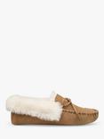 Hotter Trixie Sheepskin Moccasin Slippers, Chestnut