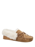 Hotter Trixie Sheepskin Moccasin Slippers, Chestnut
