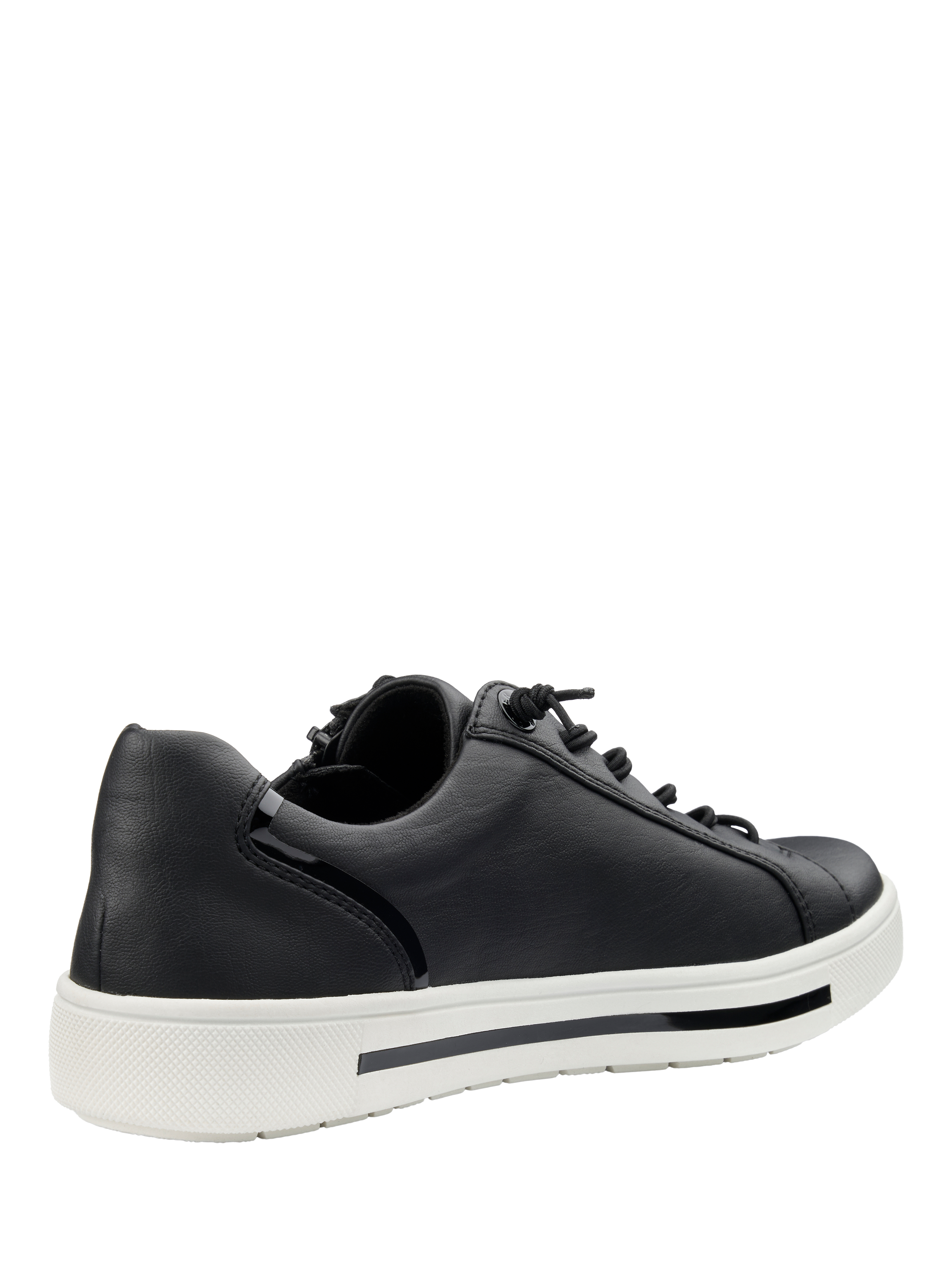 Hotter Leo Wide Fit Zipped Trainers, Black, 3W