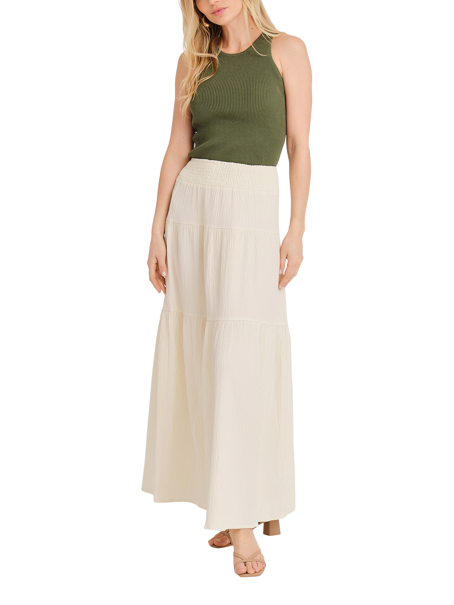 A VIEW Textured Maxi Skirt