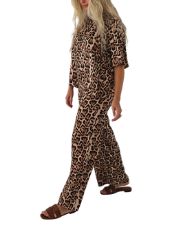 A-VIEW Leosine Leopard Print Trousers, Multi - view 2, Multi