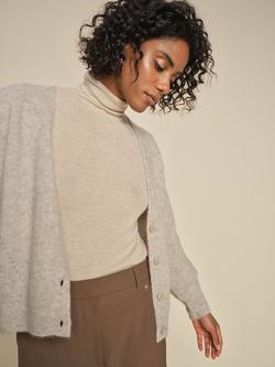 MOS MOSH Thora Knit Wool Blend Cardigan, Feather Gray