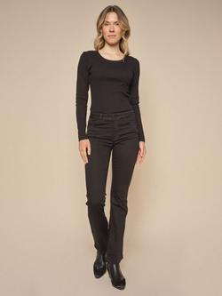 MOS MOSH Ashley Flared Jeans, Black, Black