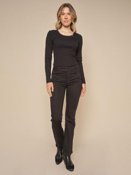 MOS MOSH Ashley Flared Jeans, Black, Black