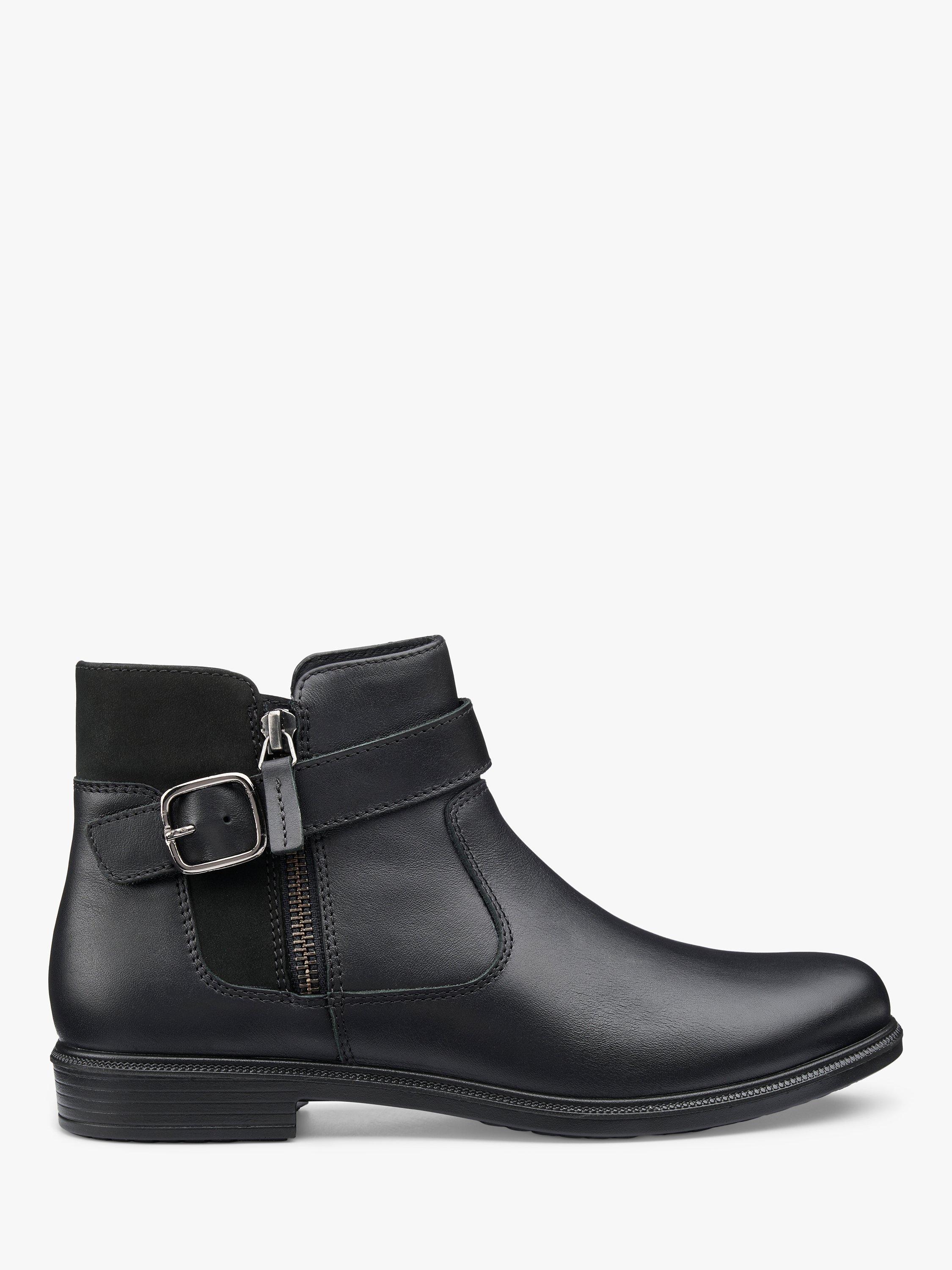 Product image 1 of 5, which shows Hotter Kingston Leather Ankle Boots, Black, 3