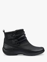 Hotter Whisper Extra Wide Fit Nubuck Slouch Ankle Boots Dark Grey