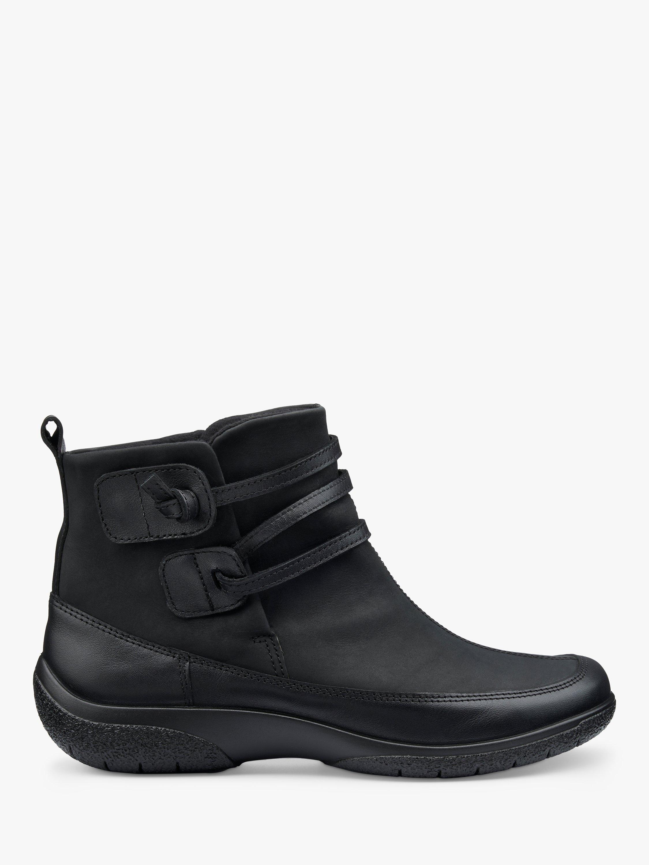 Hotter Rumble Waxed Nubuck Ankle Boots Black nl