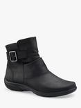 Hotter Rumour Wide Fit Waxed Nubuck Biker Boots