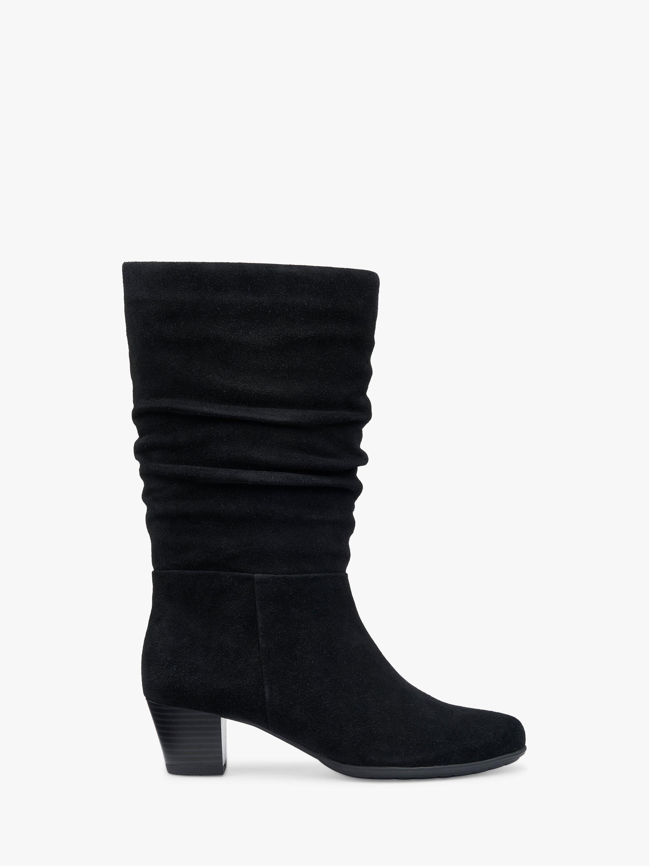 Mid calf heeled boots sale