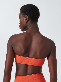 John Lewis Beachcomber Textured Bandeau Bikini Top, Rust - view 2, Rust