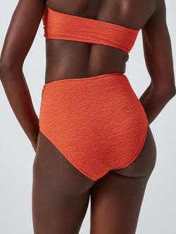 John Lewis Beachcomber Textured Bikini Bottoms, Rust - view 2, Rust