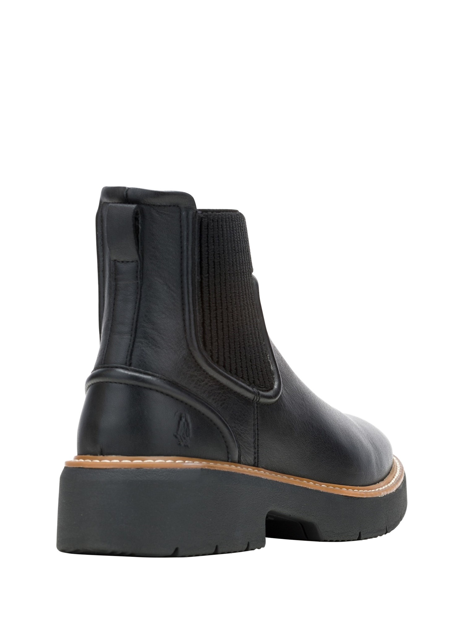 Product image 3 of 5, which shows Hush Puppies Jodie Leather Ankle Boots, Black, 3