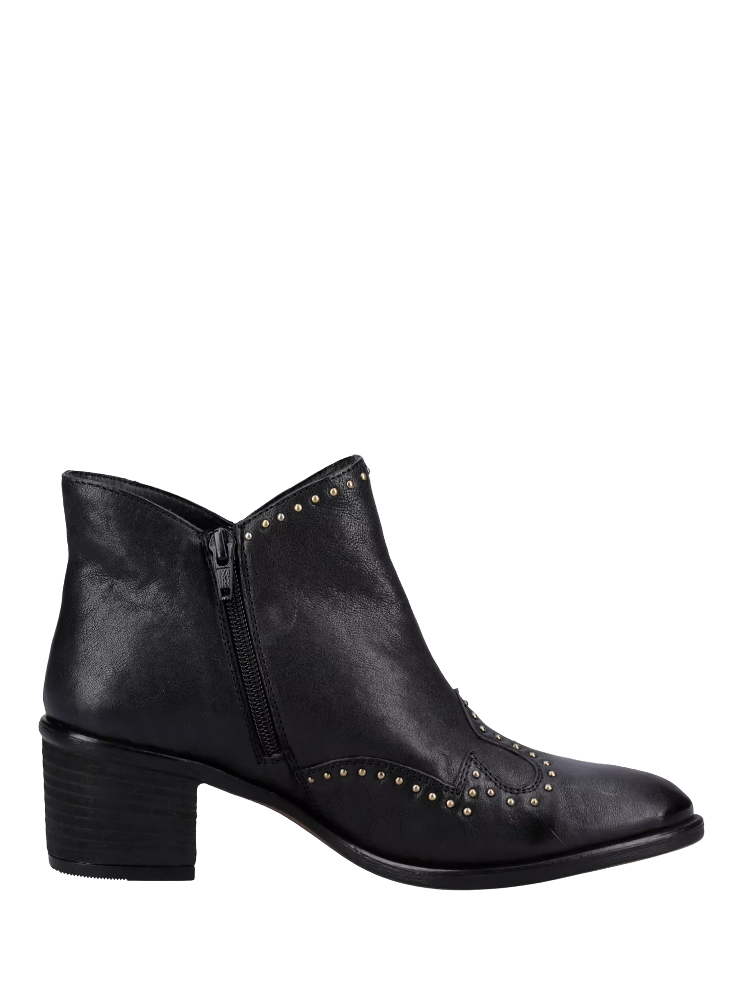 Hush Puppies Waverly Leather Stud Detail Ankle Boots, Black