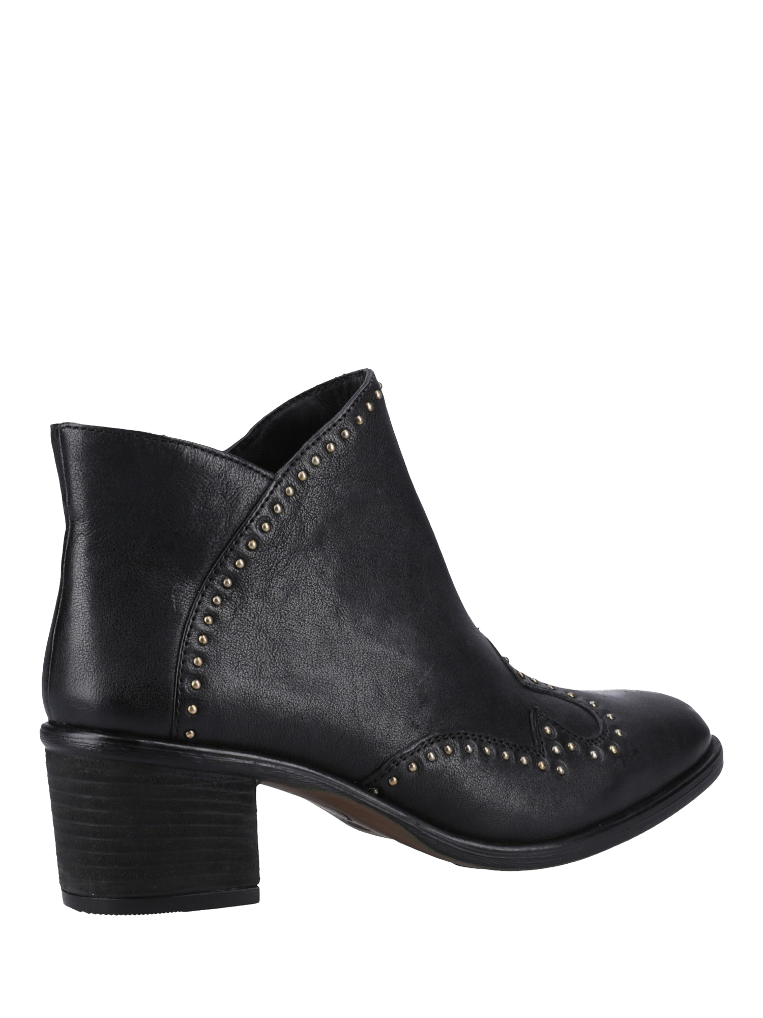 Hush Puppies Waverly Leather Stud Detail Ankle Boots Black