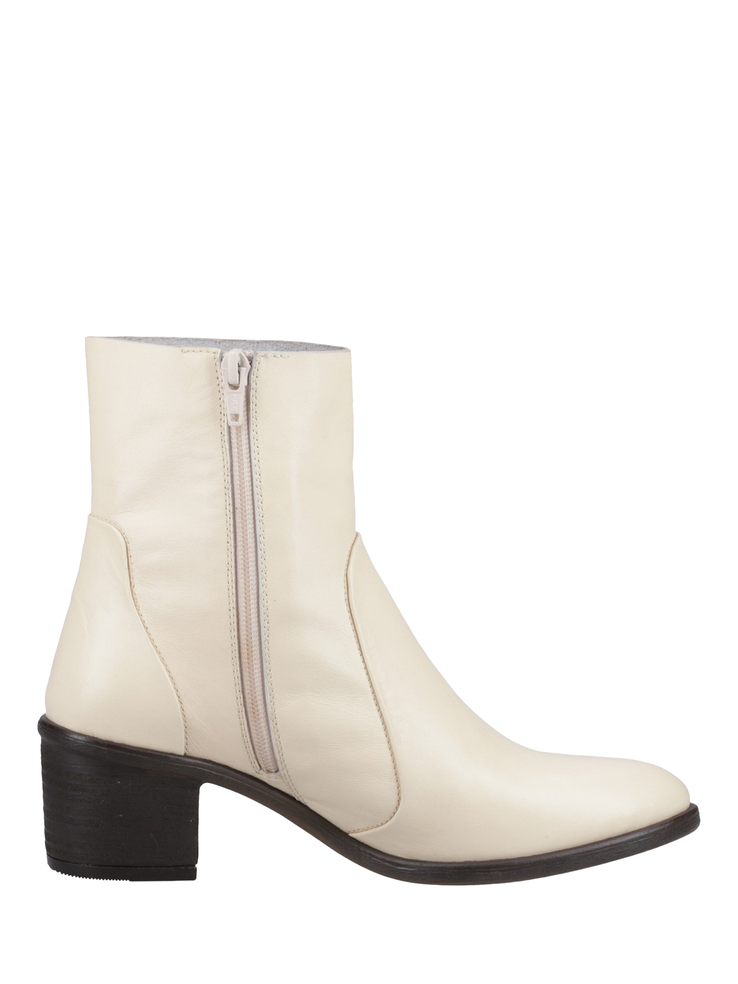 Hush Puppies Winona Leather Ankle Boots Cream