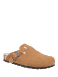 Hush Puppies Jade Suede Wool Lined Clog Slippers, Tan