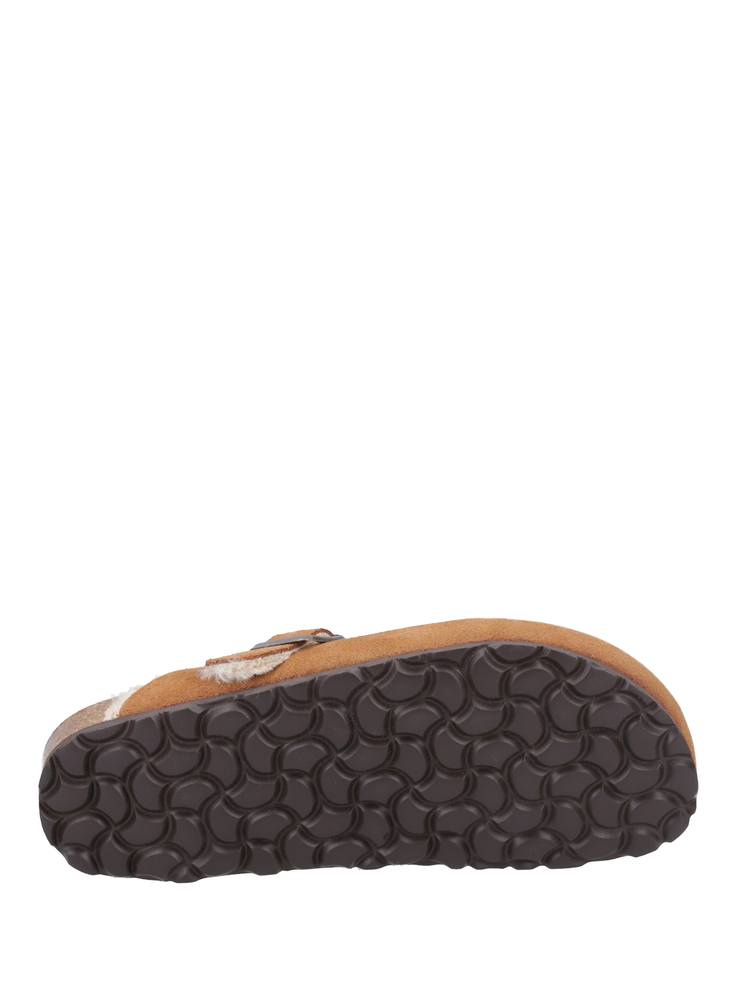 Product image 4 of 4, which shows Hush Puppies Jade Suede Wool Lined Clog Slippers, Tan, 3