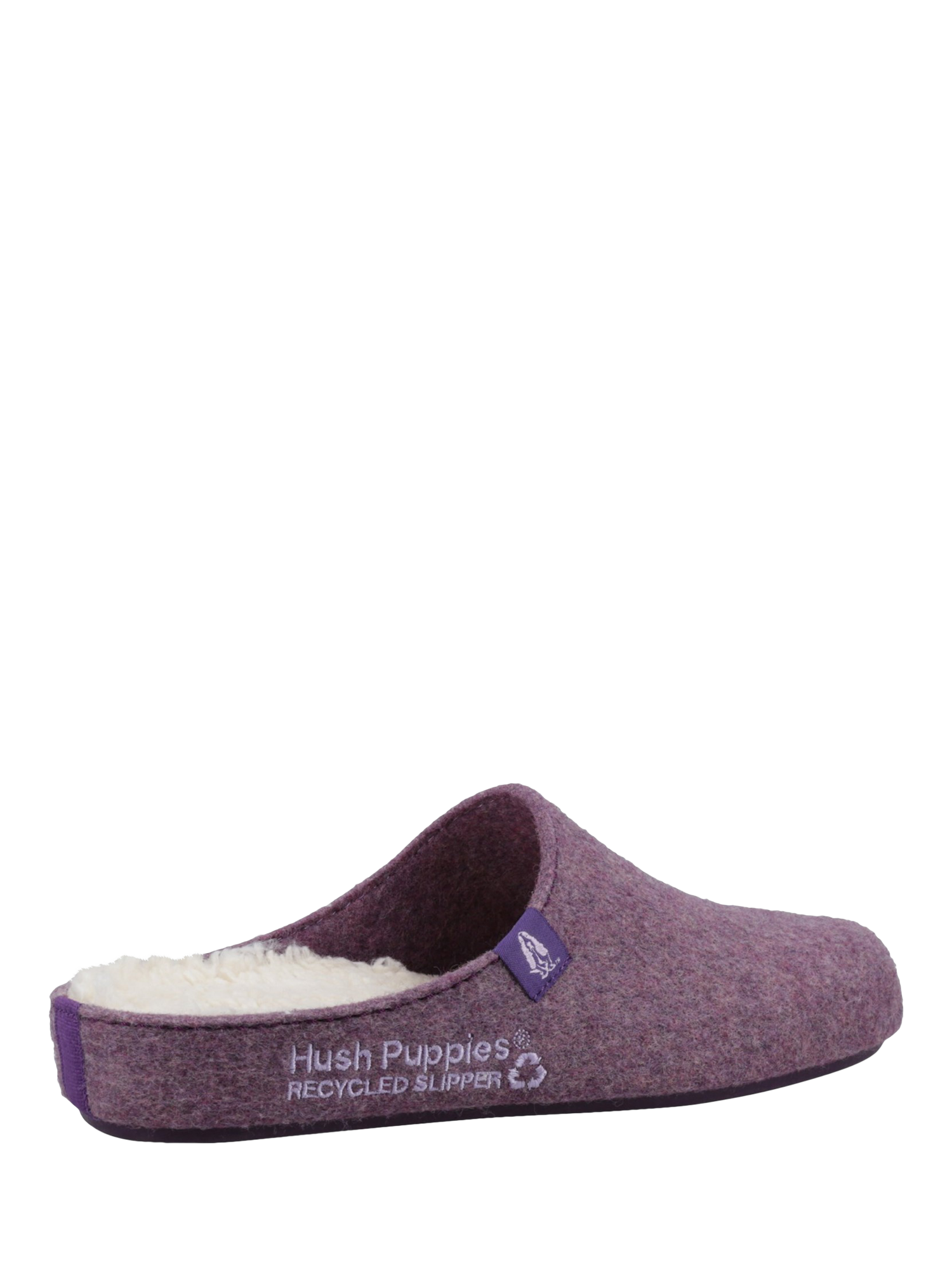 Product image 3 of 4, which shows Hush Puppies The Good Slippers, Purple, 3