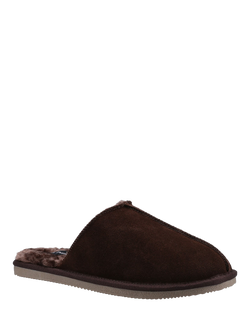Hush Puppies Coady Suede Slippers - view 2, Brown