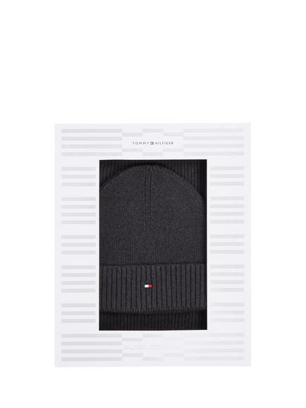 Tommy Hilfiger Beanie Hat & Scarf Gift Set, Charcoal Grey - view 2, Charcoal Gray